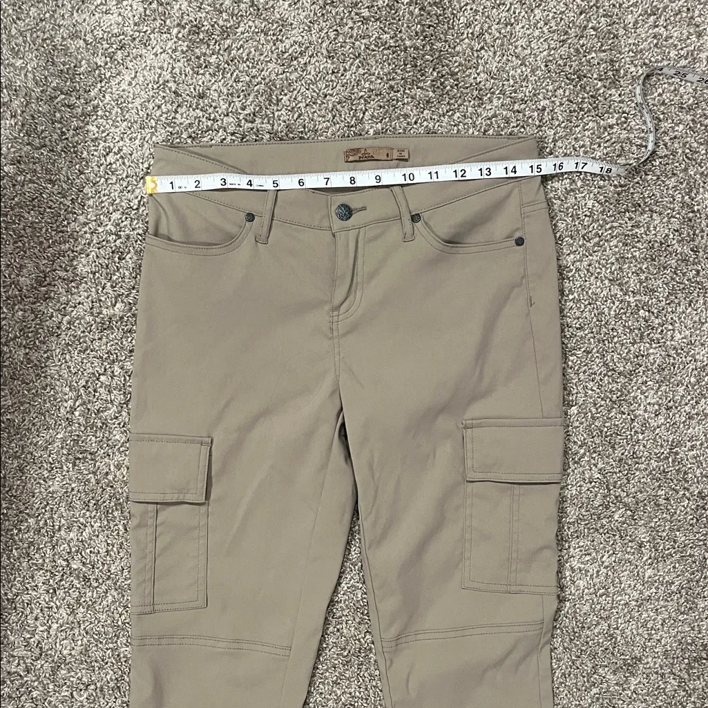 Prana Meme Stretch Skinny Cargo Hiking Pants Size 6 in Khaki Color - Image 8