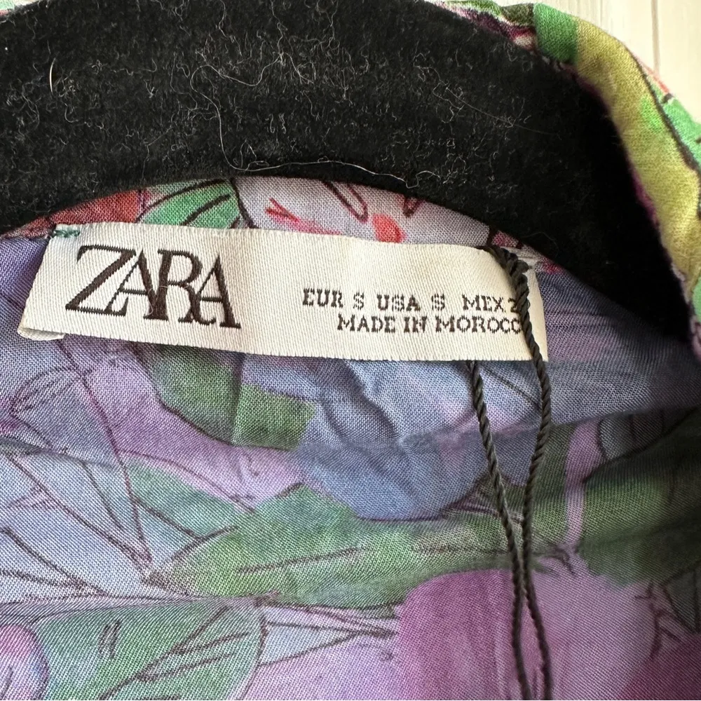 Zara Floral Button Up Shirt - Image 3