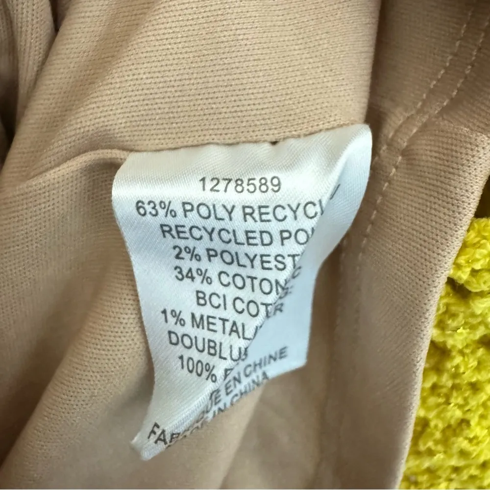 Rachel Zoe Women's Tan  Lined  Crochet Knit Neon Sleeveless Dress Sz M - Image 5