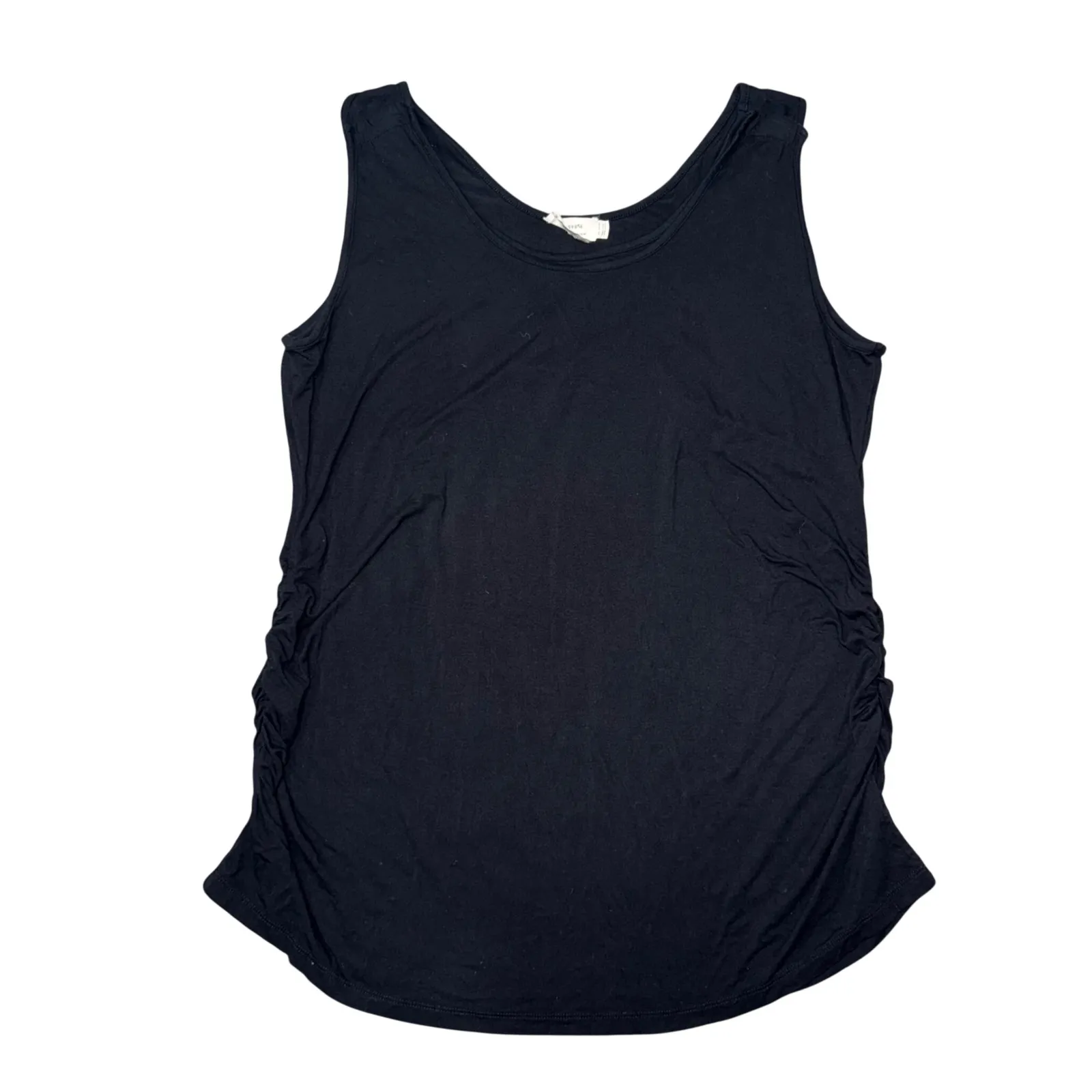 Seraphine Black Ruched Maternity Nursing Tank Top Curve Size 18 - Image 2