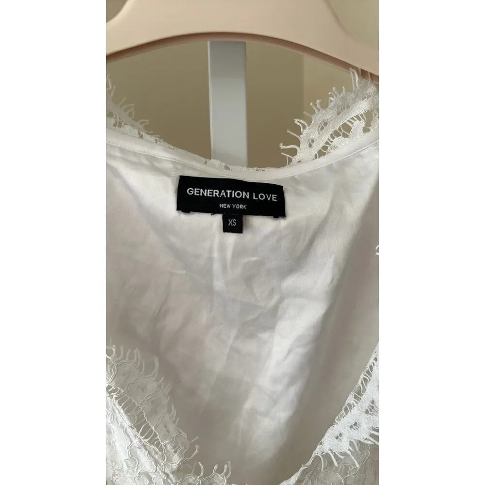 NWOT Generation Love Mariella Lace Midi Dress in White size XS - Image 6
