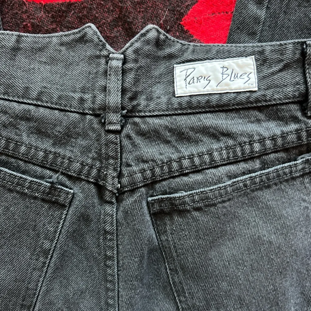 Vintage 80s 90s Paris blues black high waisted mom jeans 28 - Image 3