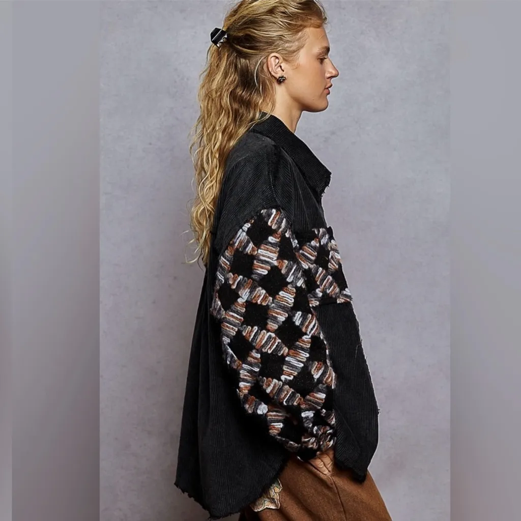 New POL “Velvet Canyon” Corduroy Shacket - Image 2