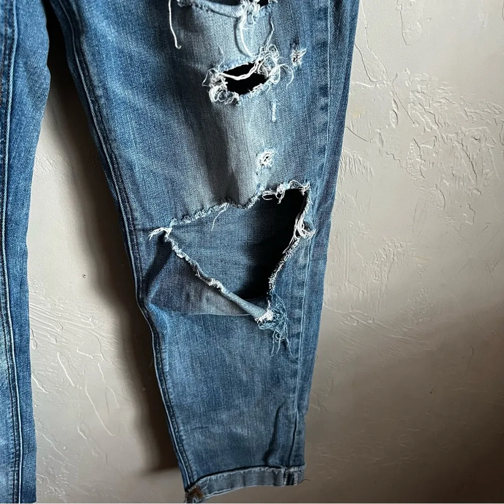 AEO Tomgirl Heavily Distressed Denim Jeans - Image 4