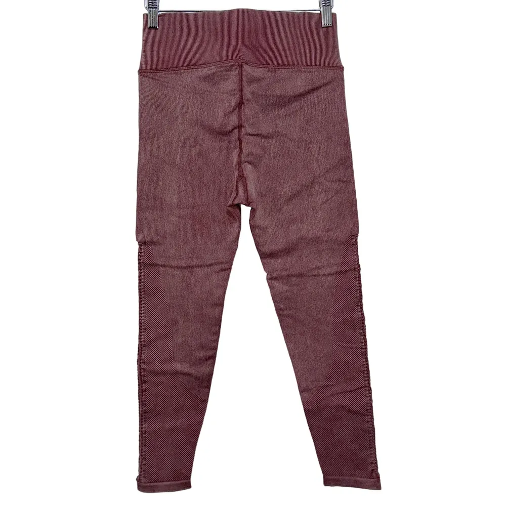 Womens OFFLINE by Aerie Seamless Macrame High Waisted Leggings Maroon Red Size M - Image 2