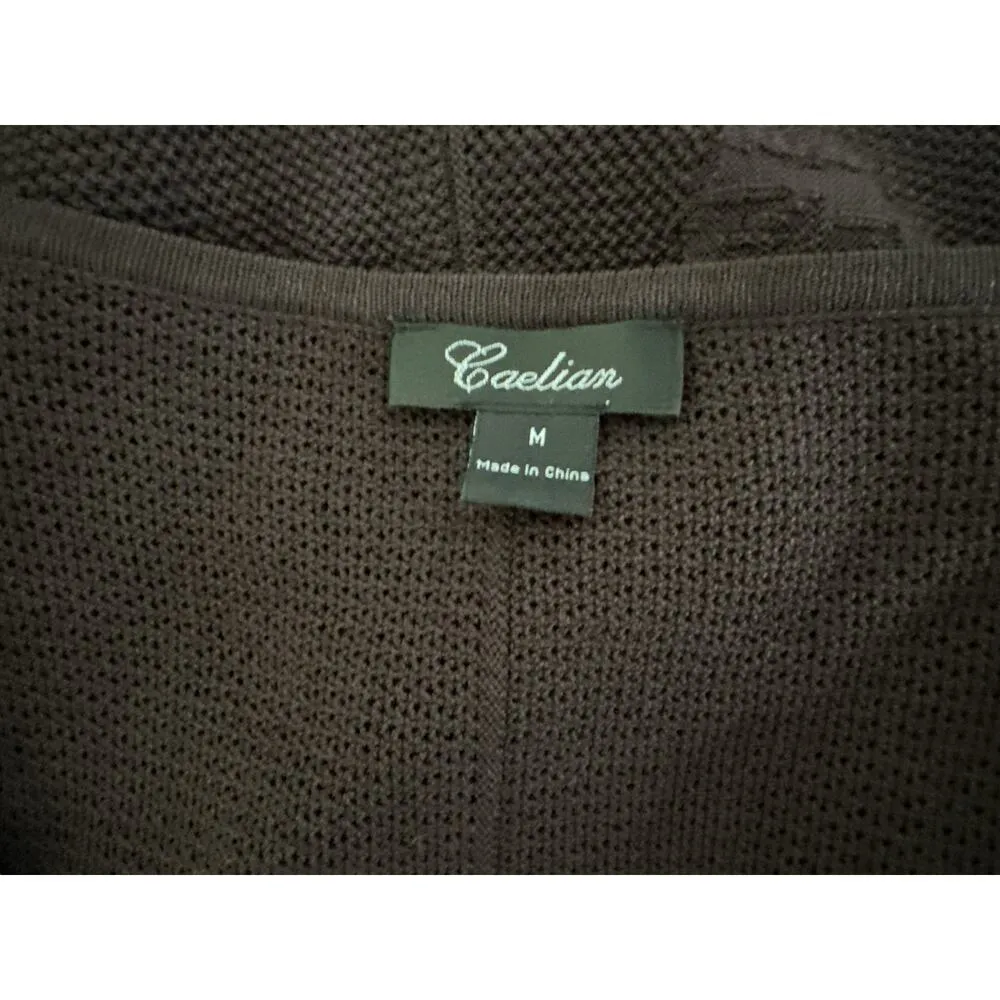 Coelian cardigan knitted fabric and features a scoop neckline,size M Brown Size M - Image 8