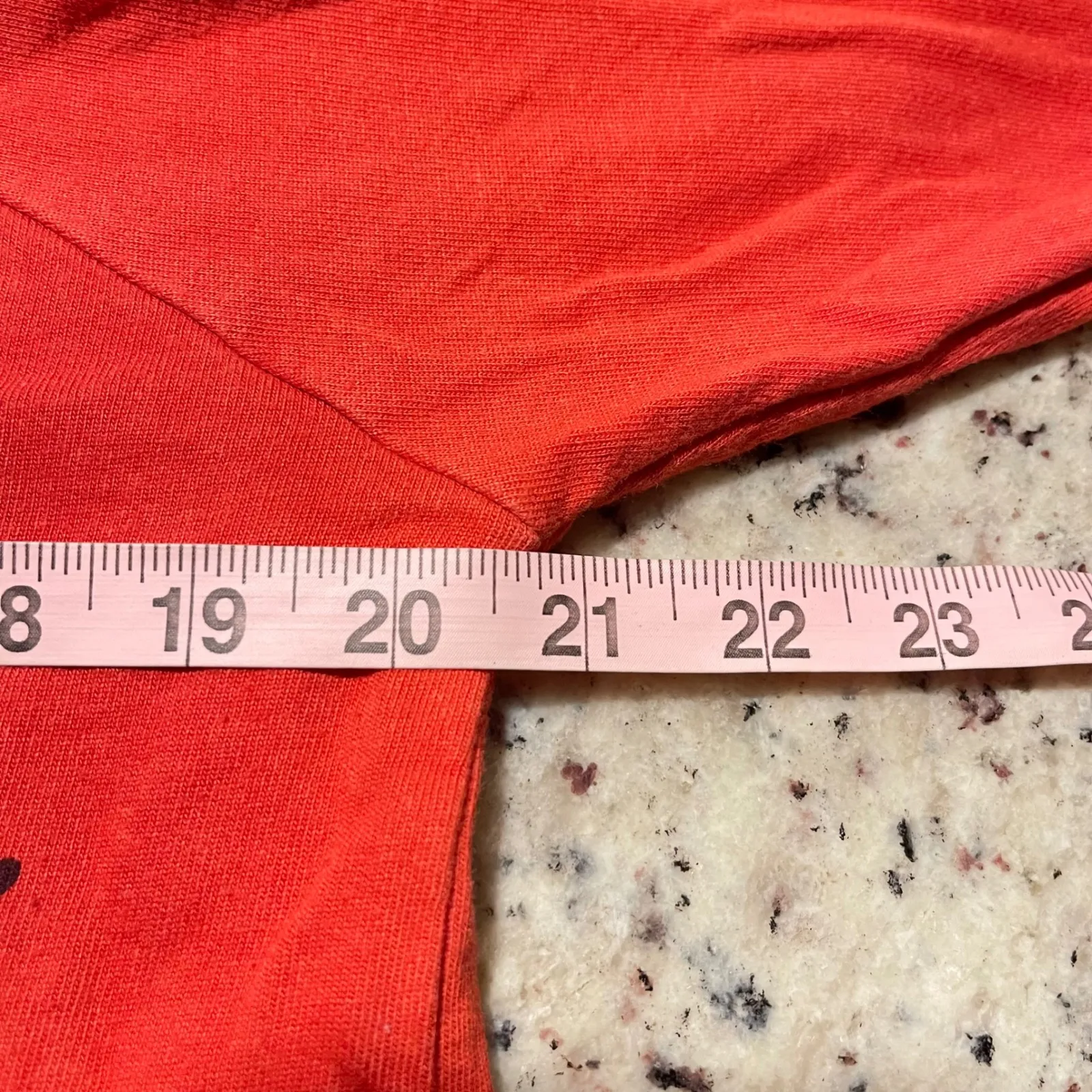 SUNDRY Red Crew Neck Long Sleeve Sweatshirt Small Hearts Print Size 2 Medium - Image 7