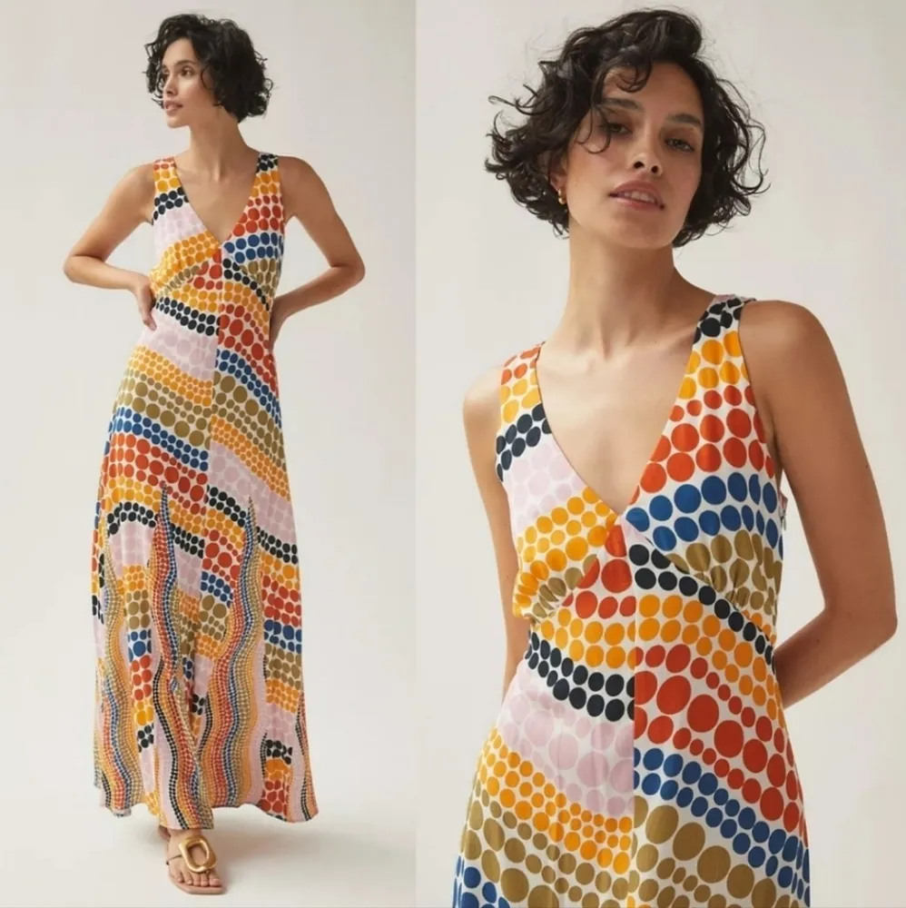 Anthropologie The Odells Dot-Printed Maxi Dress size XS. , XSP - Image 3