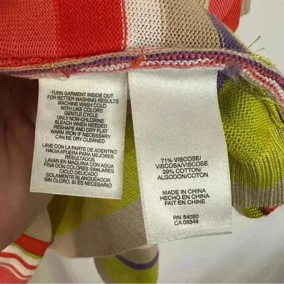 Anne Klein Top Blouse Poncho Style Striped Multicolored Womens Size‎ XL - Image 10