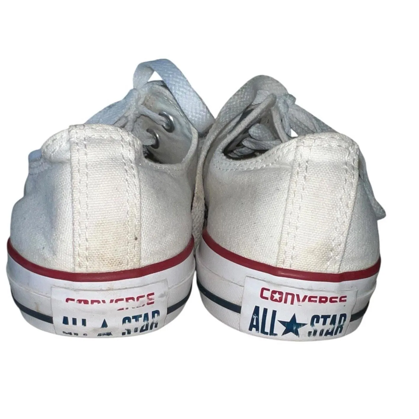 Converse All Star Low Top White Unisex Sneakers Men’s Size 6/womens Size 8 - Image 5
