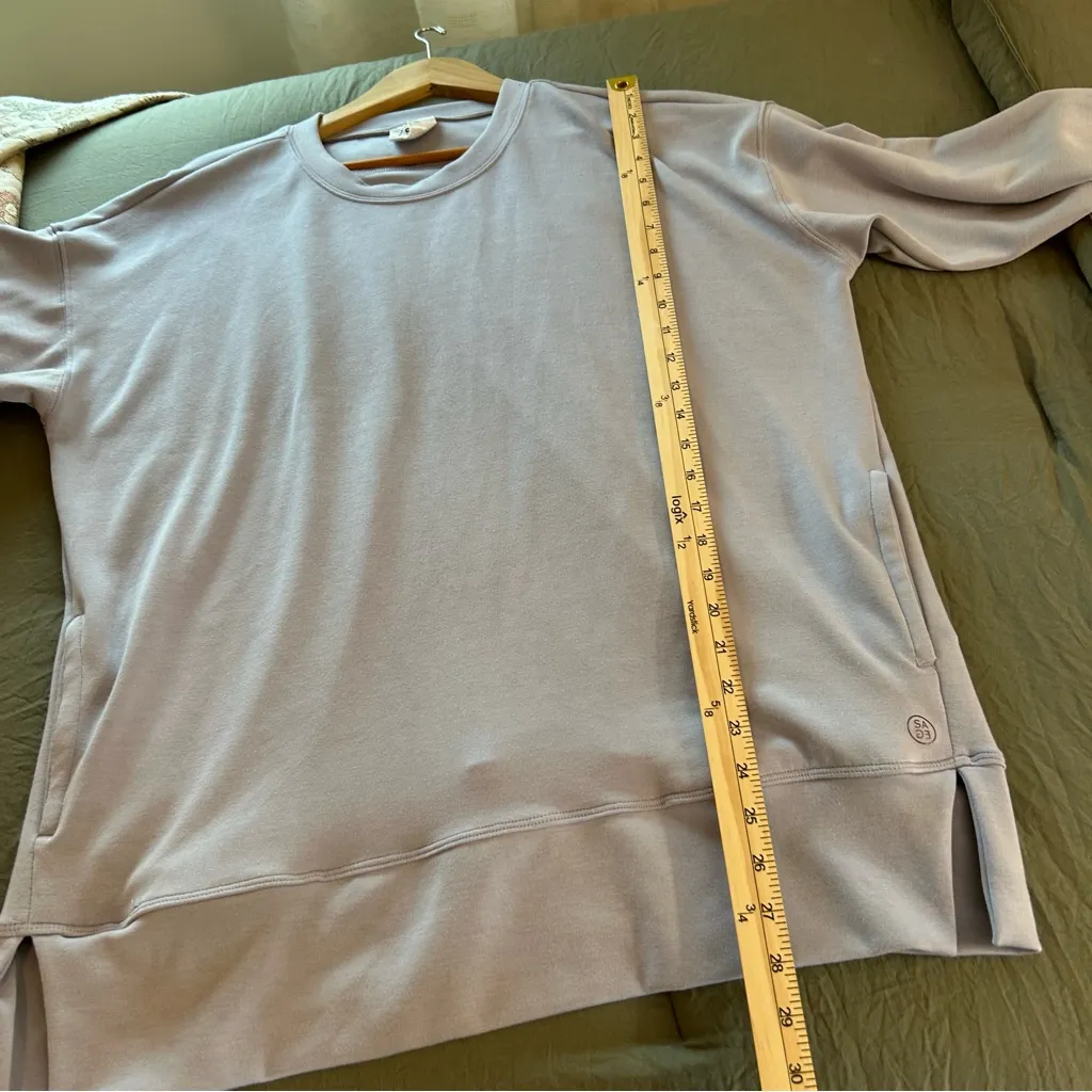 Sage Collective Super Soft Scuba Tunic Top with Side Pockets. Size Large. - Image 13