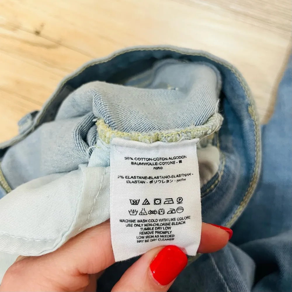 Free People Heights raw hem cropped skinny jeans distressed frayed size … - Image 9