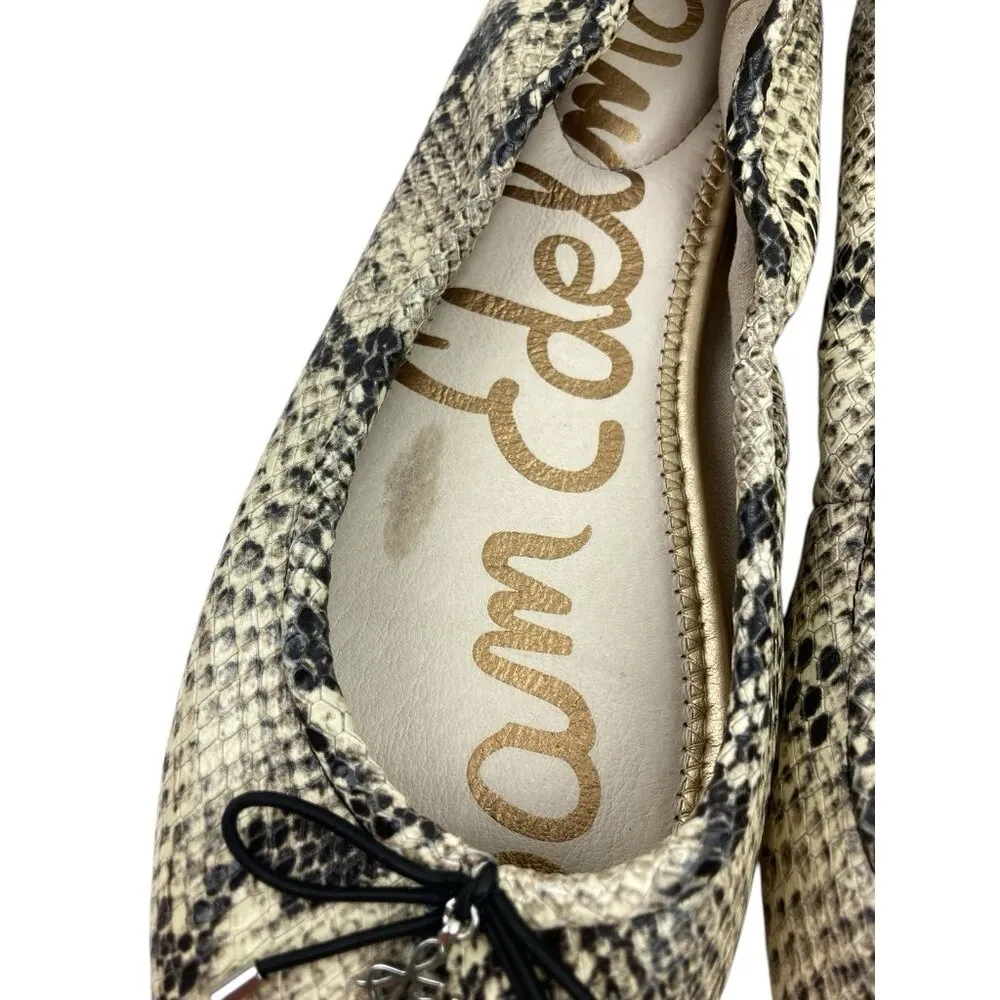 Sam Edelman Felicia Ballet Flats Women’s Size 9M Snake Print Leather Casual Flat - Image 3