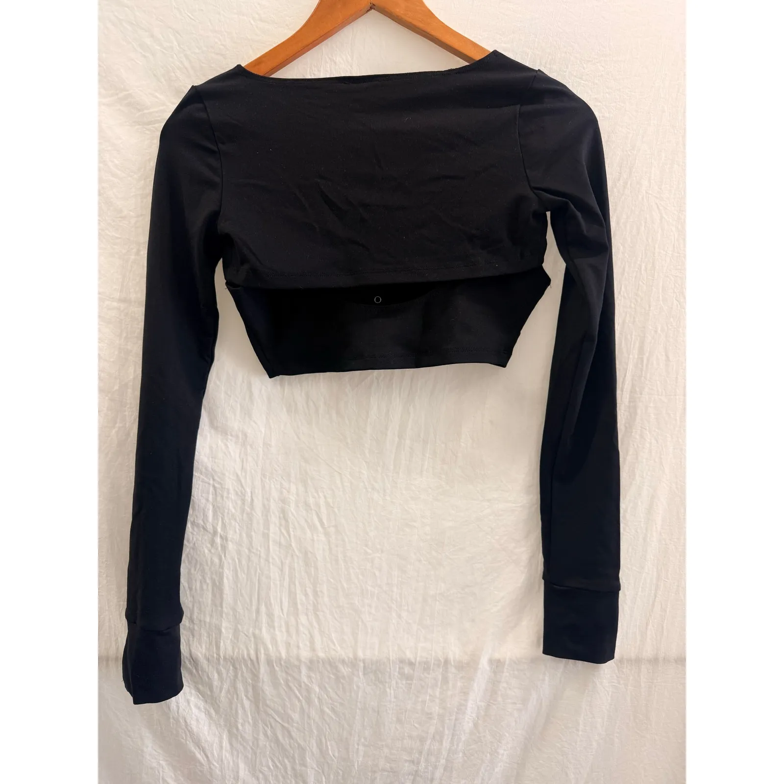 For Love & Lemon‎ Avril Snap Layered Top Black Chic XS Dark Casual Summer - Image 8