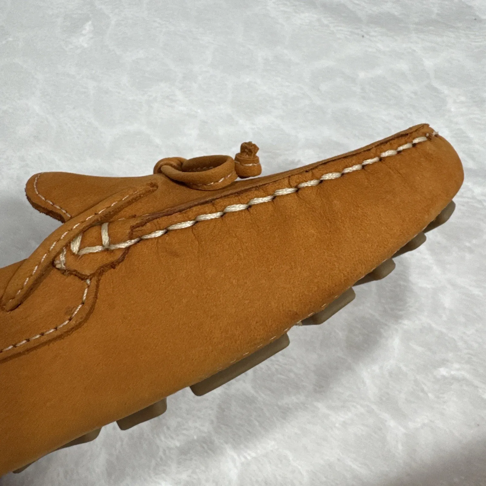 Earth Origins Leather Driving Moccasins Monarch Womens 6W Orange Casual Comfort - Image 7