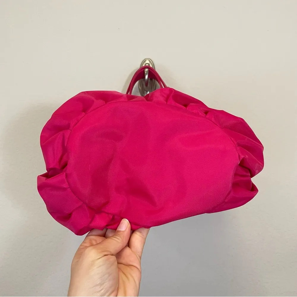 BODHI Pink Nylon Shoulder Bag Leather‎ Chain Handles - Image 7