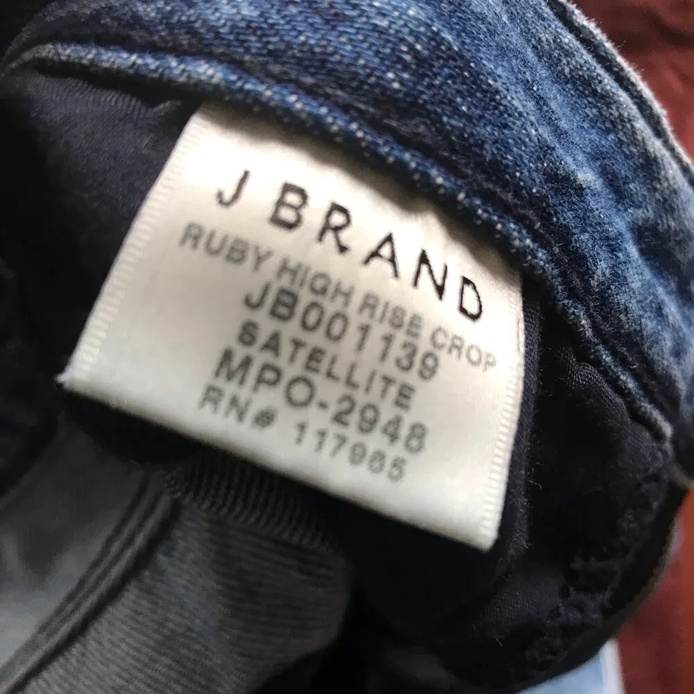 J Brand Ruby High Rise Crop Jeans Satellite Women’s Size 25 - Image 7