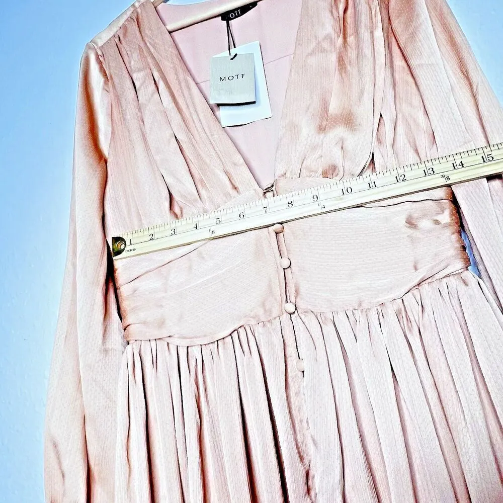 Maxi dress modern ball women gowns gold casual romantic chic flowy Moft L. Size L - Image 10