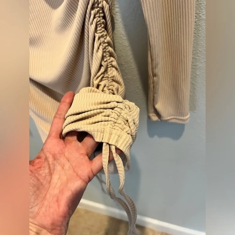 ET CLET L Ribbed Bodycon Side-Tie-Ruched Dress - Image 6