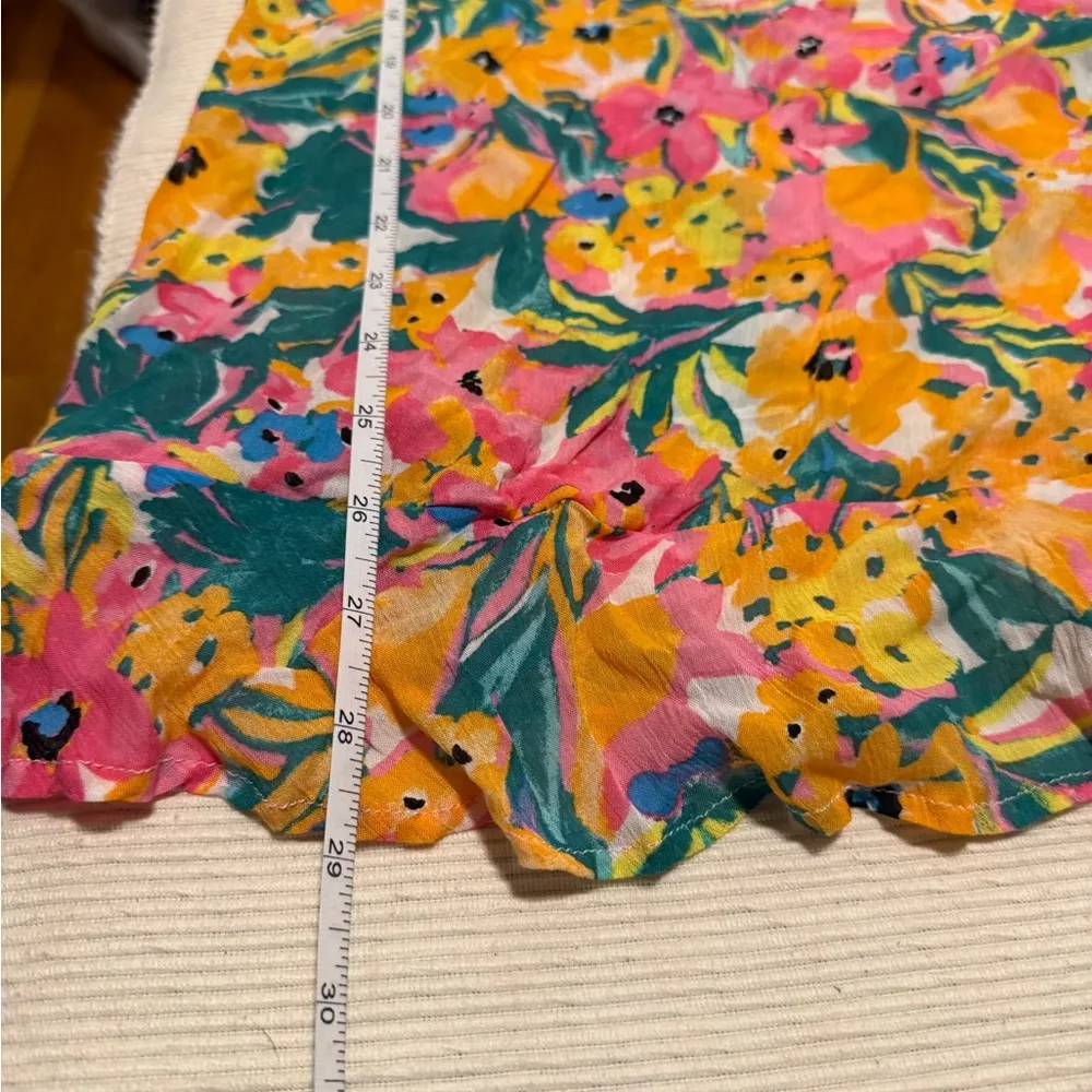 Anne Cole Floral Swim Coverup - Pink and Yellow - Image 6