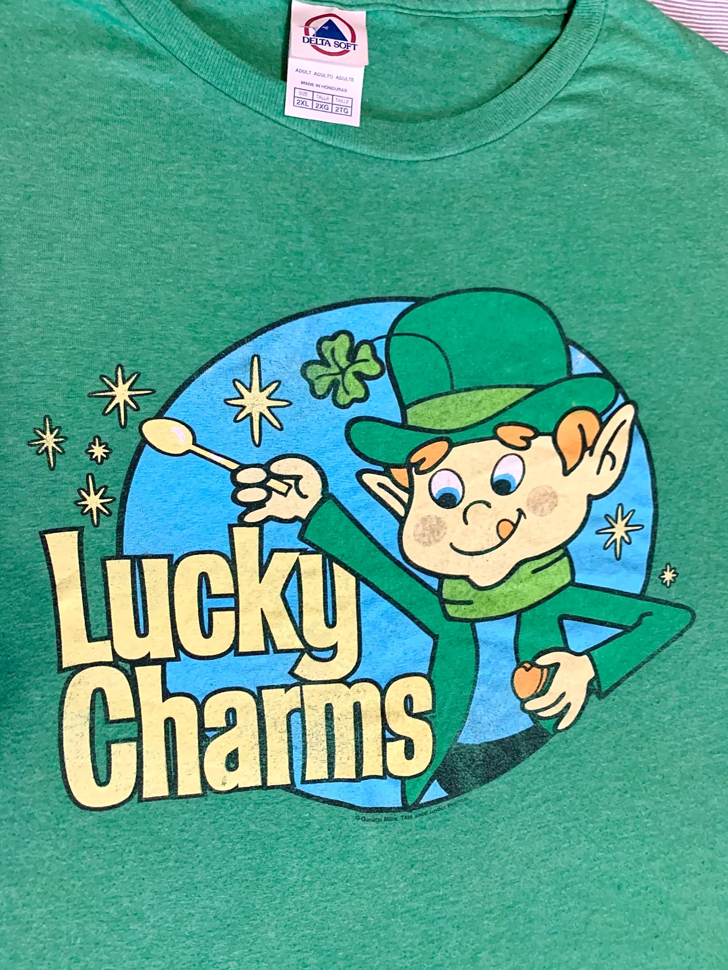 Vintage Lucky Charm’s T Shirt St.Patricks Day Green Size XXL - Image 4