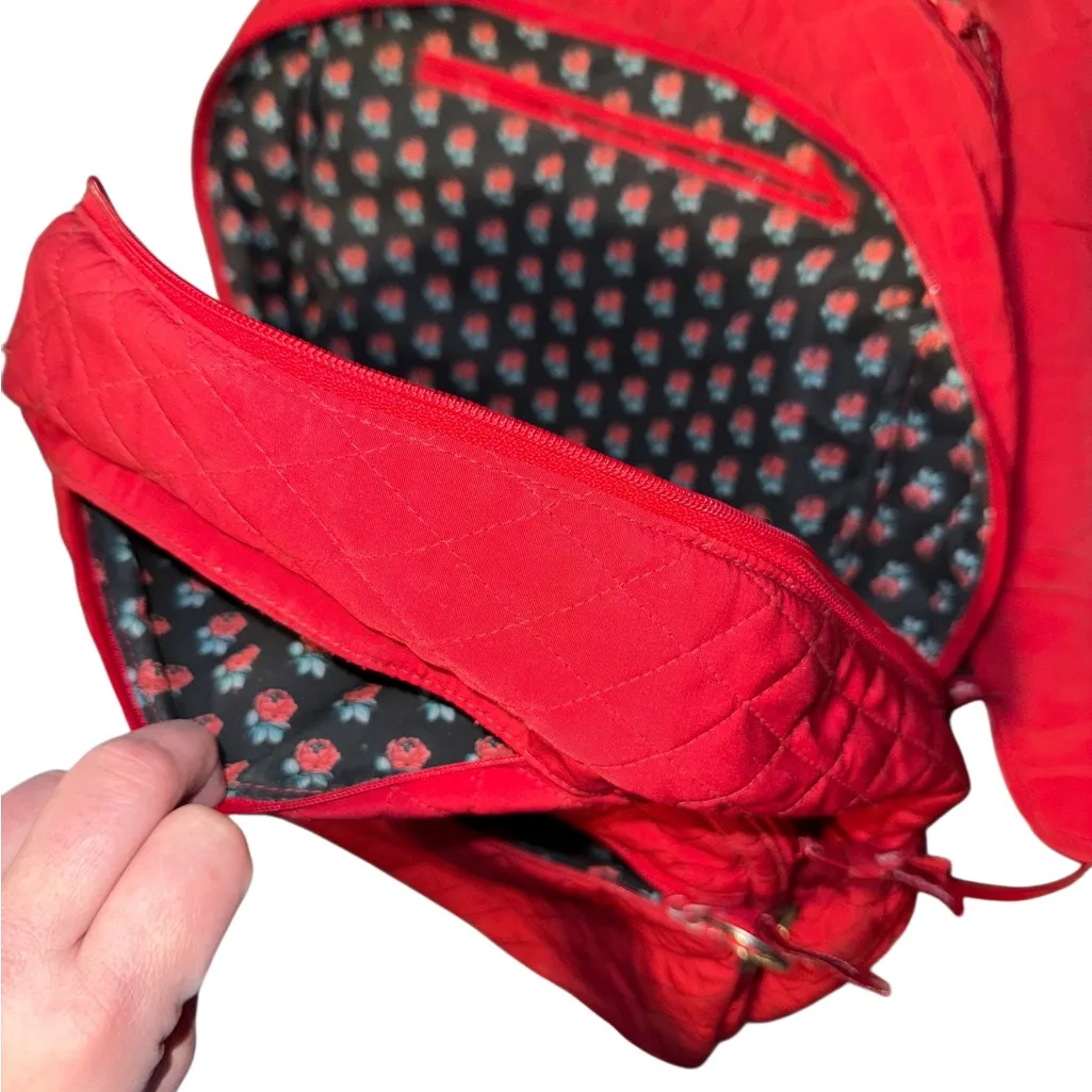 VERA BRADLEY WOMEN'S CAMPUS TECH BACKPACK VERA, CARDINAL RED - Image 5