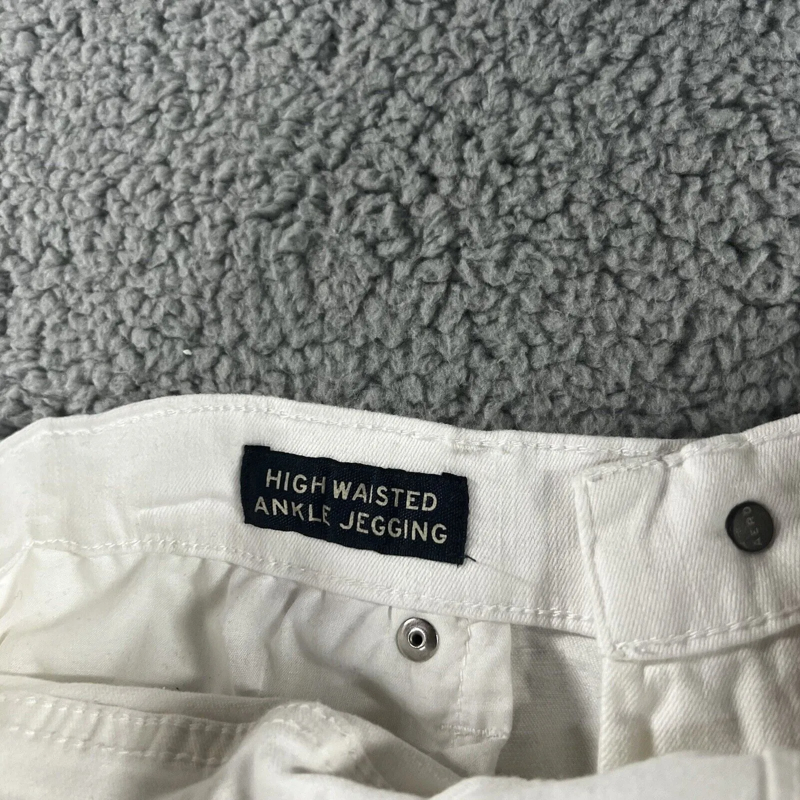 White Skinny Jeans Women 8 28x27 Mid Rise Distressed Casual Night‎ Out Preppy - Image 12