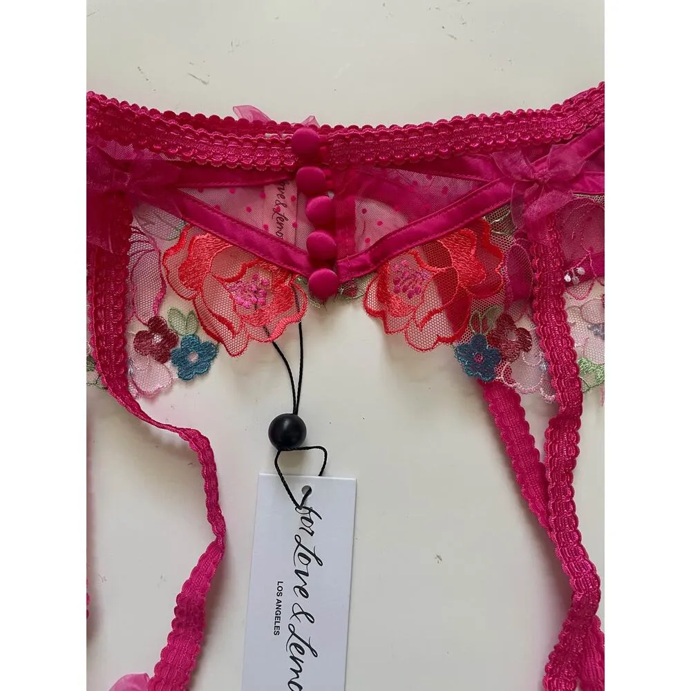 For Love & Lemon Victoria's Secret Luella Garter Belt Pink Size XXS NEW - Image 9