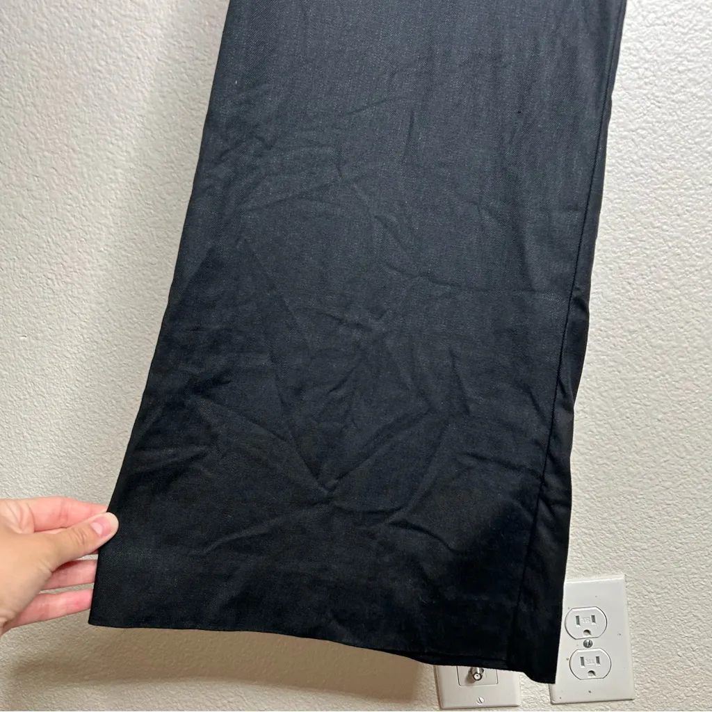 Maeve by Anthropologie Naomi Wide-Leg Flare Pants black US 6 - Image 7