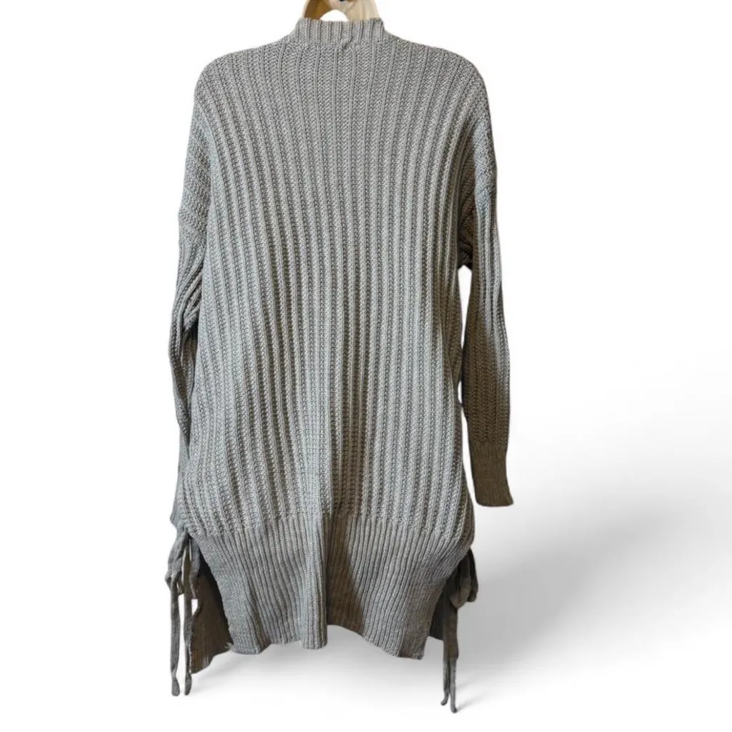 Side Lacing Thick Cardigan Sweater‎ - Image 2