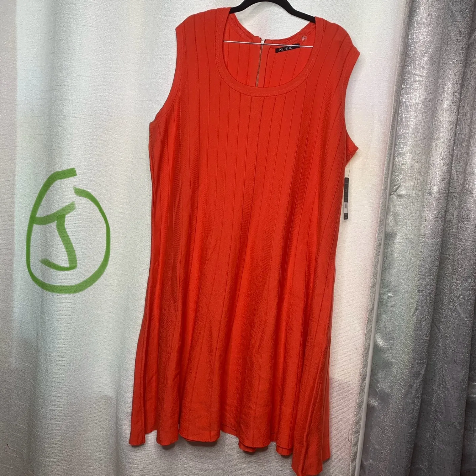 Nic Zoe linen blend sleeveless dress size‎ 2X vacation summer beach - Image 2