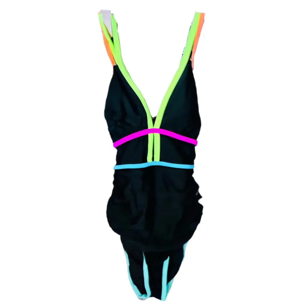 NWT Popvil Women’s One Piece Swimsuit – Medium Black - Image 5