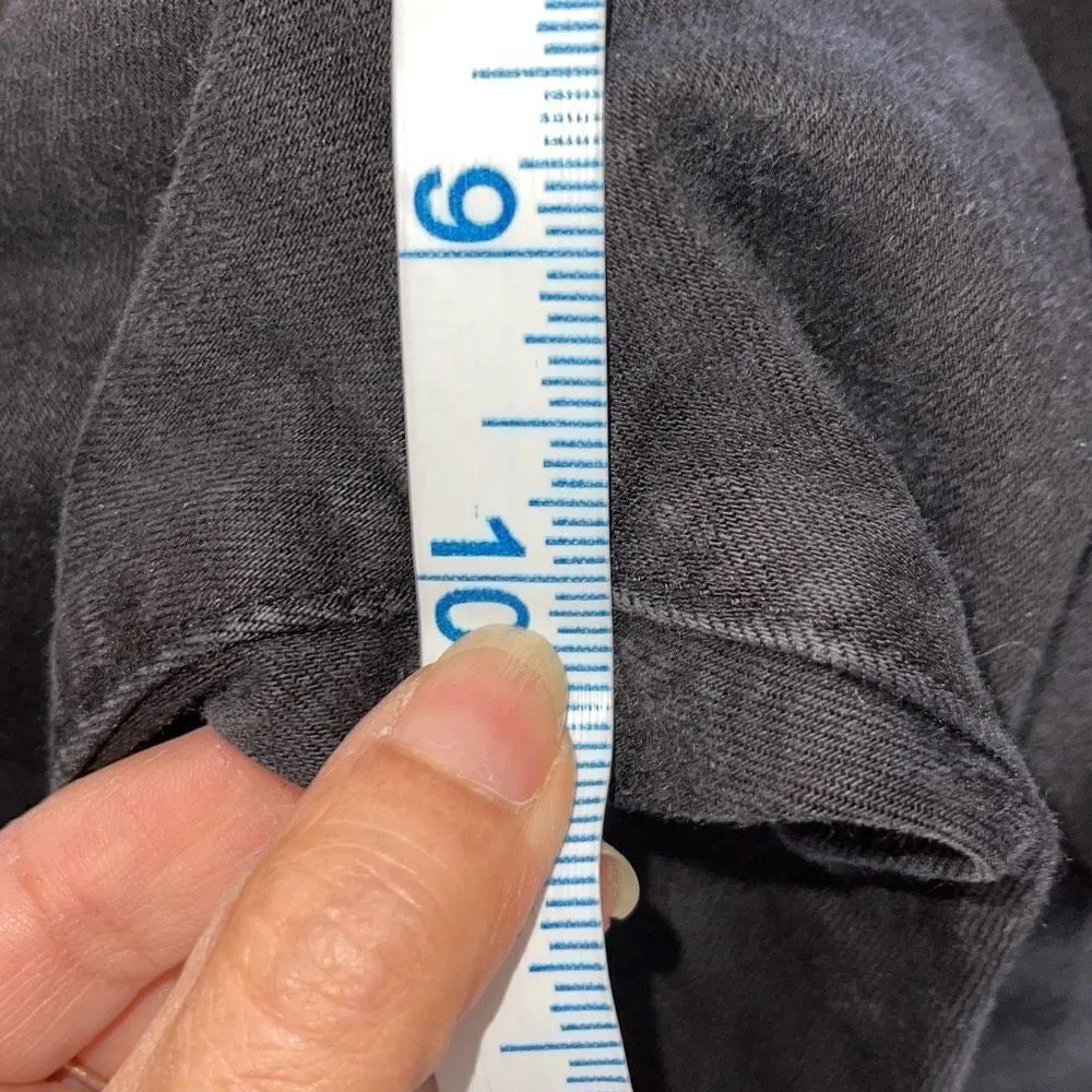 KanCan Women's Cropped Skinny Jeans Mid Rise Shark Bite Fringe Hem Black Size 31 - Image 10