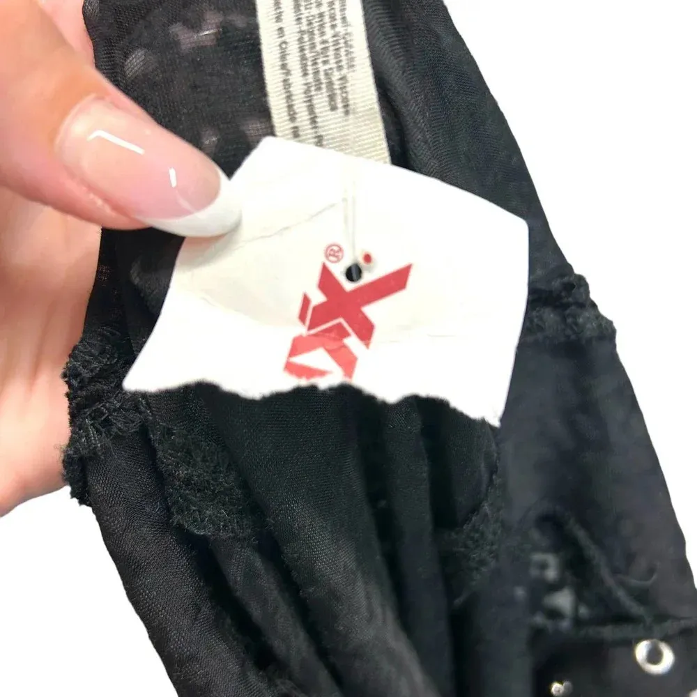 Free People Intimately Black Burnout Velvet Slip Dress Size‎ XS - Image 10