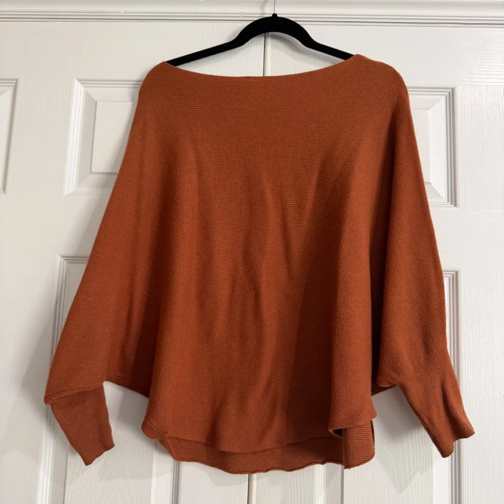 KERISMA Batwing Off Shoulder Ribbed Sweater Size M/L Copper - Image 5
