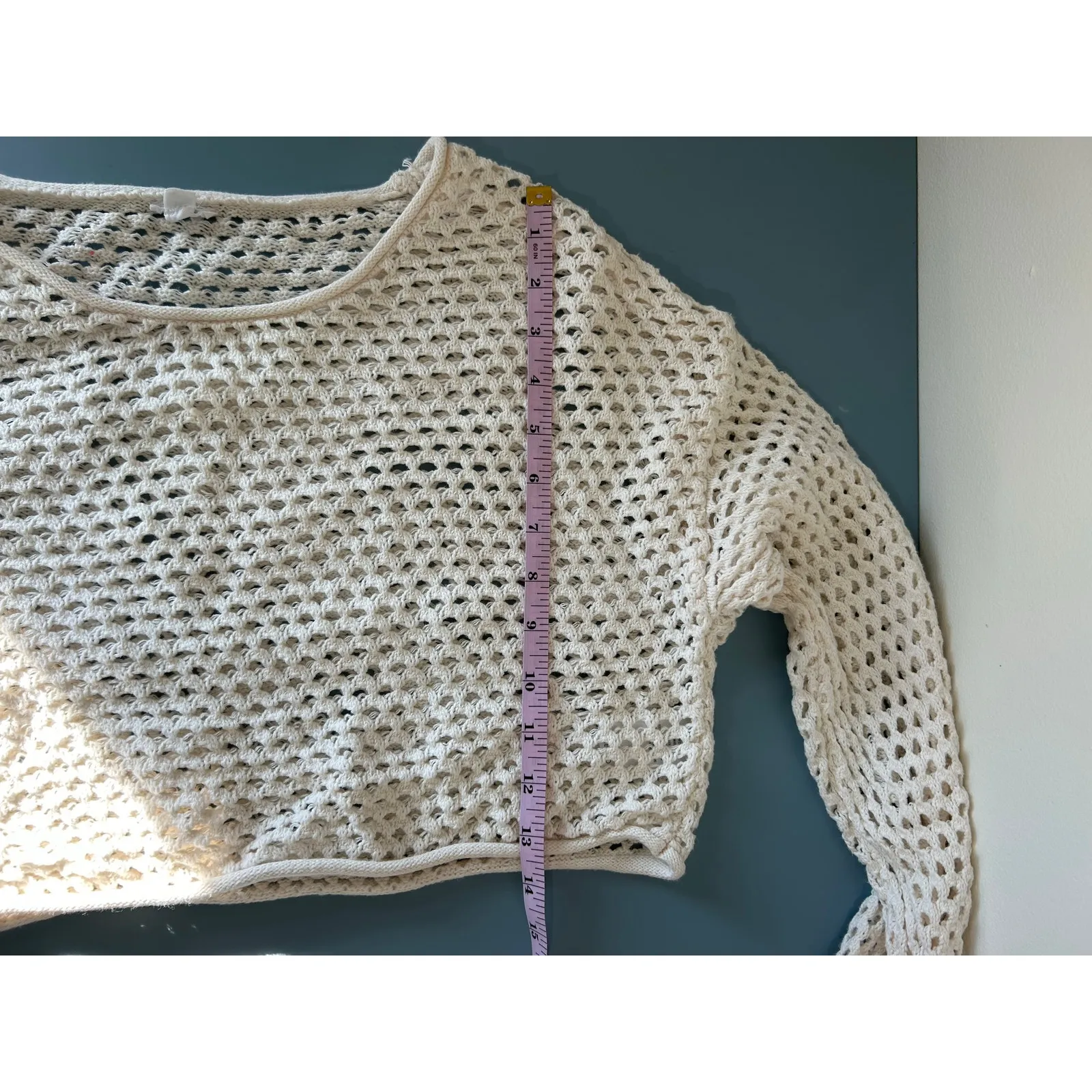 Garage white crochet crop top womens S y2k grunge streetwear - Image 7