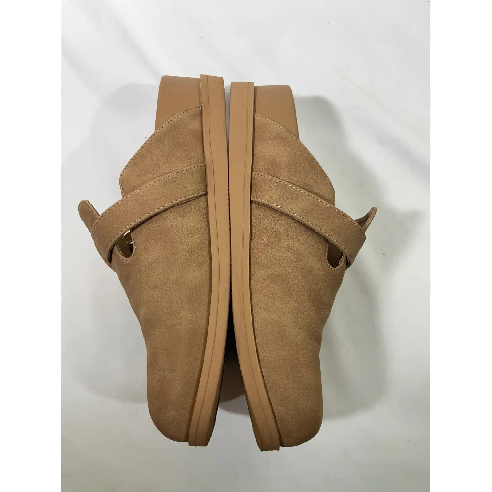 Dolce Vita Women's Clogs Mules Shoes Gold Buckle Slip On Boho Festival Tan Sz 7 - Image 8