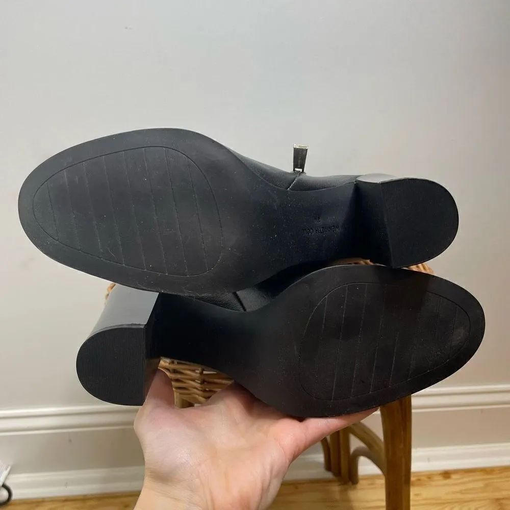 NEW Kenneth Cole Justin Leather Heeled Boots Black Leather With Box NWT 8 $239 - Image 8