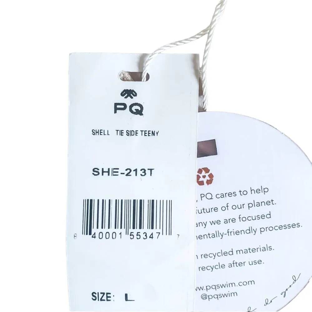 PQ Swim Tie Teeny Bikini Bottom Sea Shell NWT Size L - Image 6