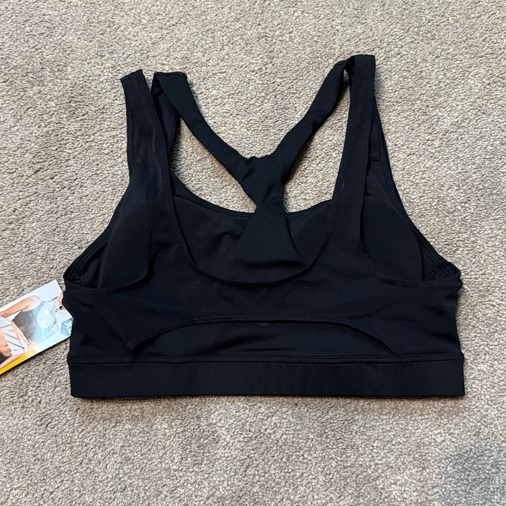 Avia Black Double Layer Mesh Sports Bra Size XS - Image 3