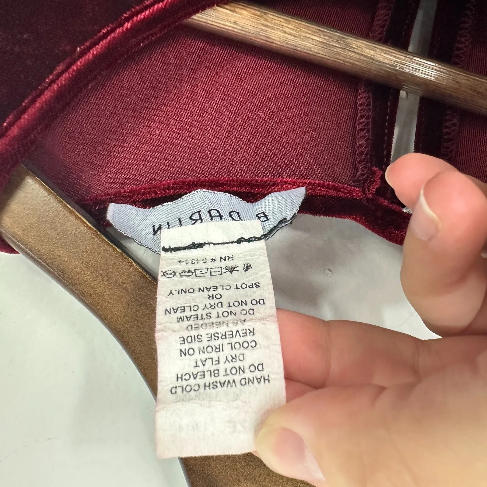 Vintage 90s Burgundy Velvet Mini Dress Whimsigoth Fairy Grunge Coquette 13/14 Red Size undefined - Image 3