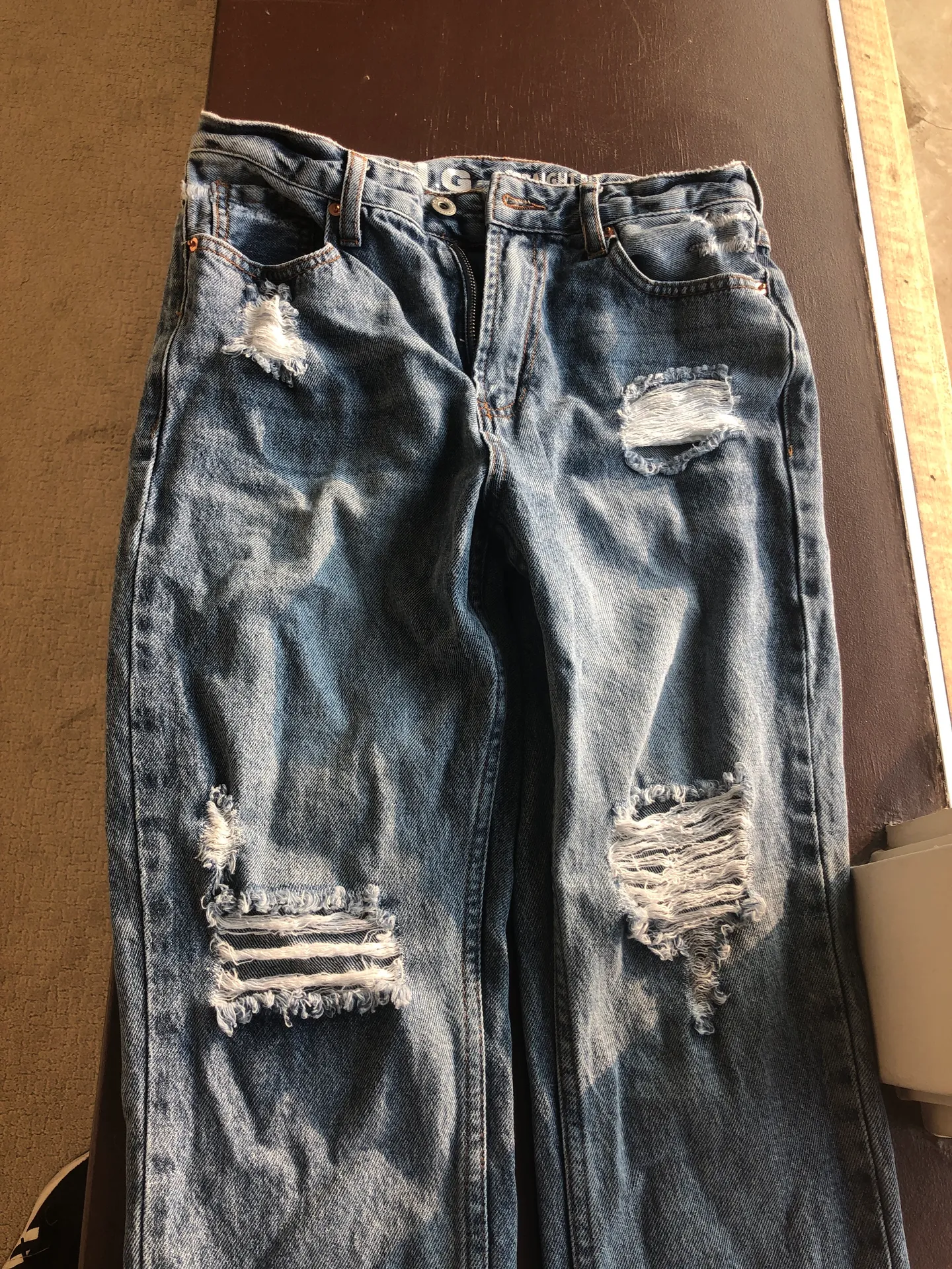 distressed jeans Blue Size 27 - Image 4