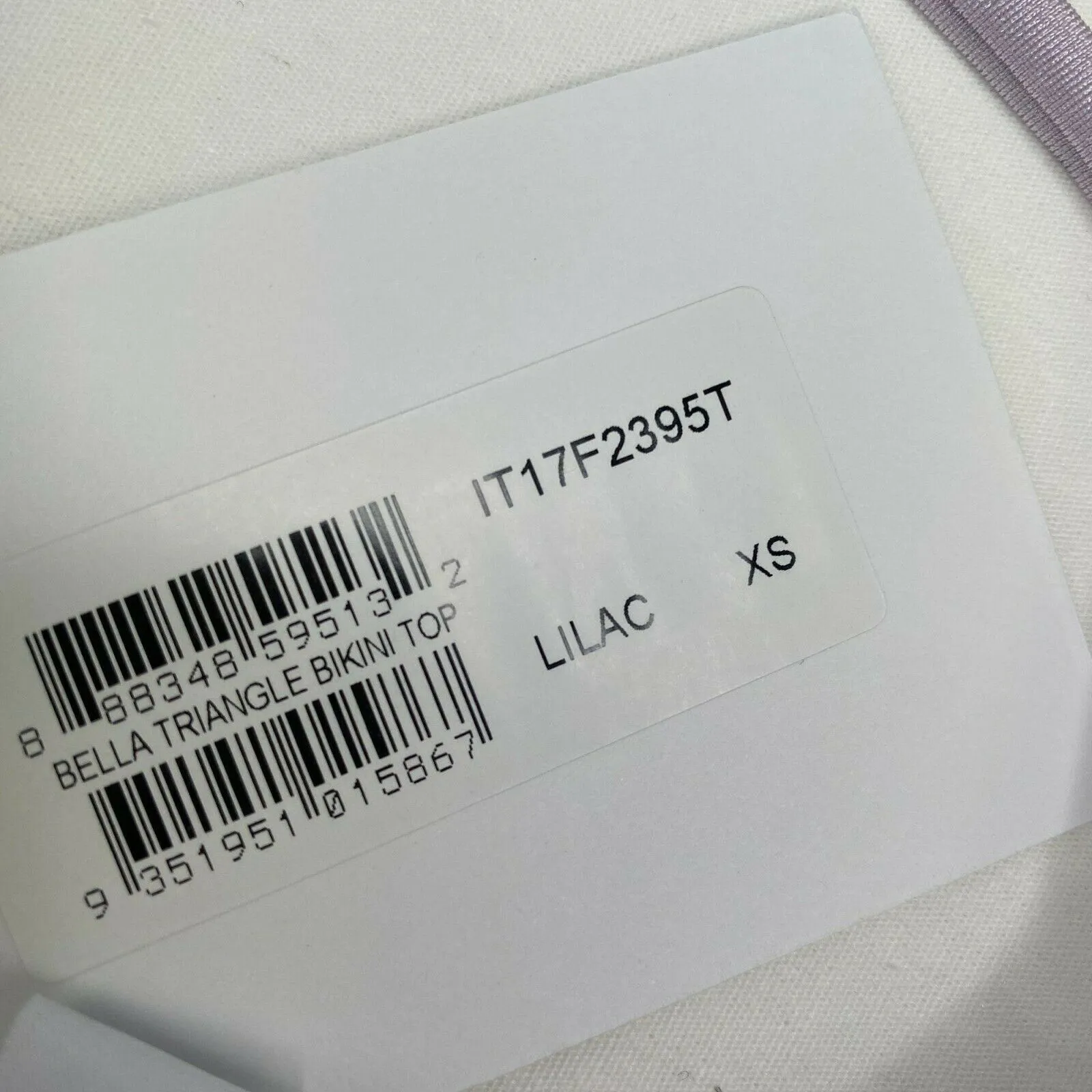 TWIN‎ Bikini Women XS NWT Lilac Purple Bella Triangle Swim Top - Image 3