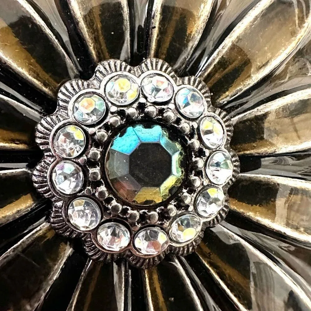 Flower rhinestone chain belt - Image 2