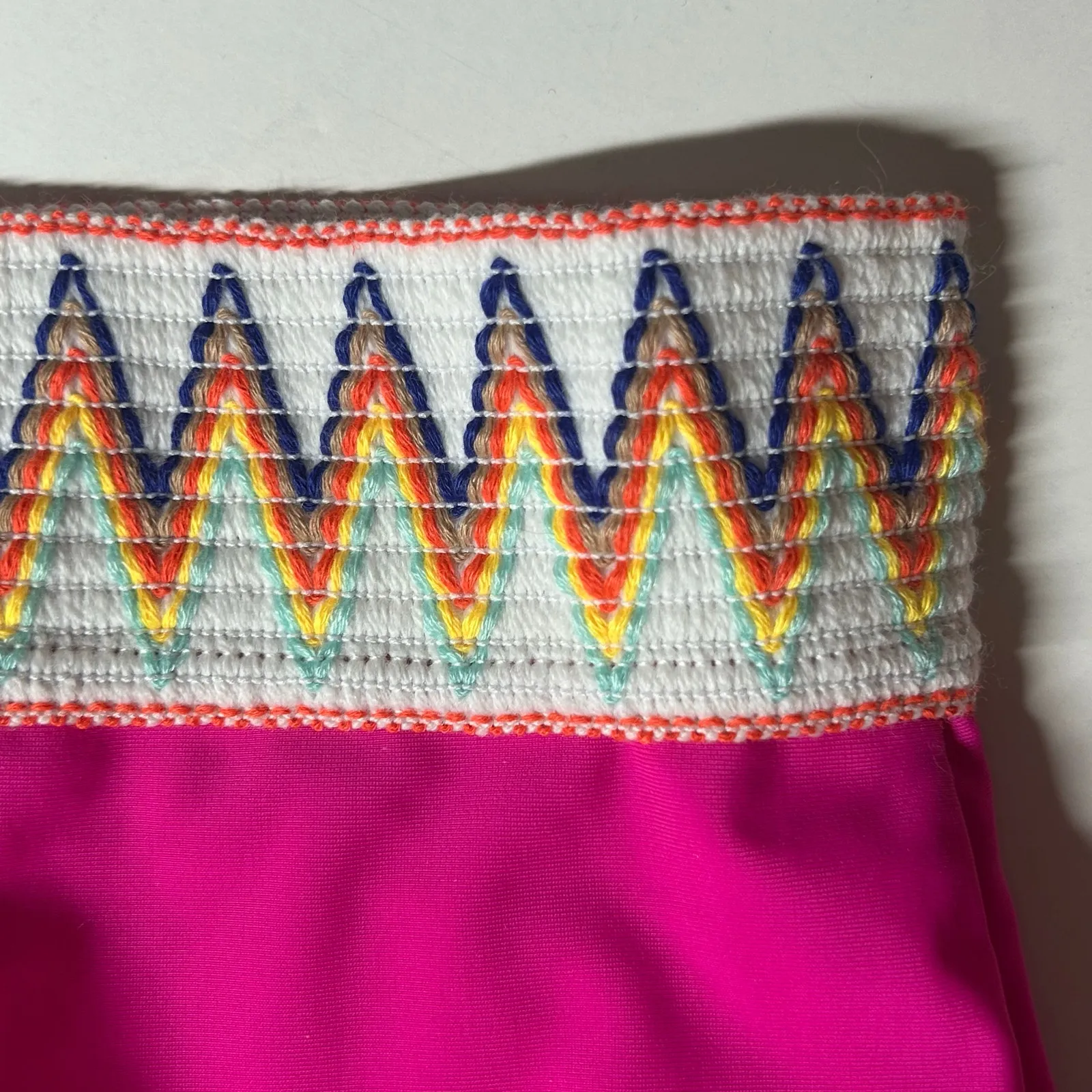 Aimage Women's High Waist Two Piece Bikini Set Aztec Swimsuit Pink L Large NEW - Image 6