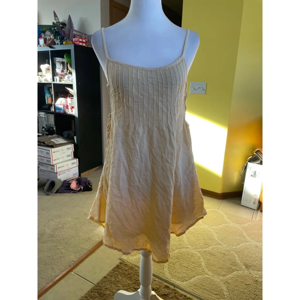 Women's Rowie Beige Ribbed Knit Mini Dress S - Image 2