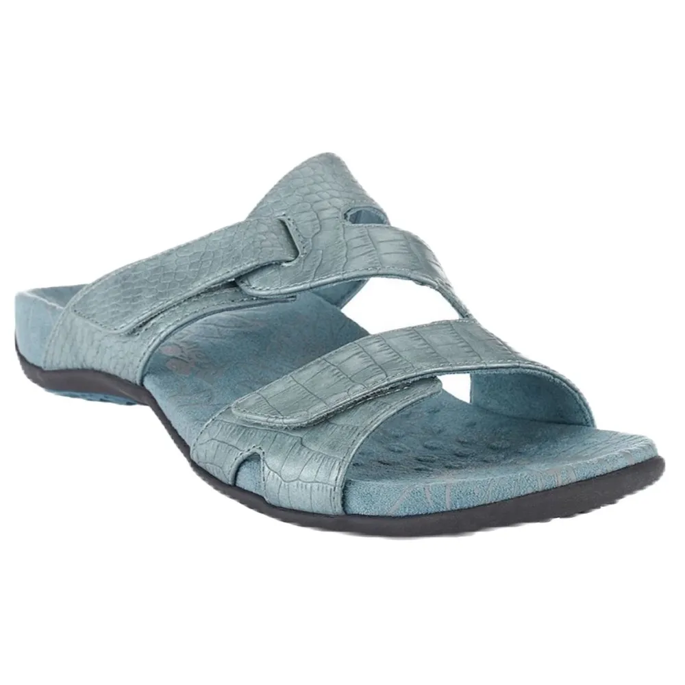 Vionic Blue Lauren Open Toe Slide Sandals‎ Size 7 Two Strap Orthaheel Comfort - Image 2