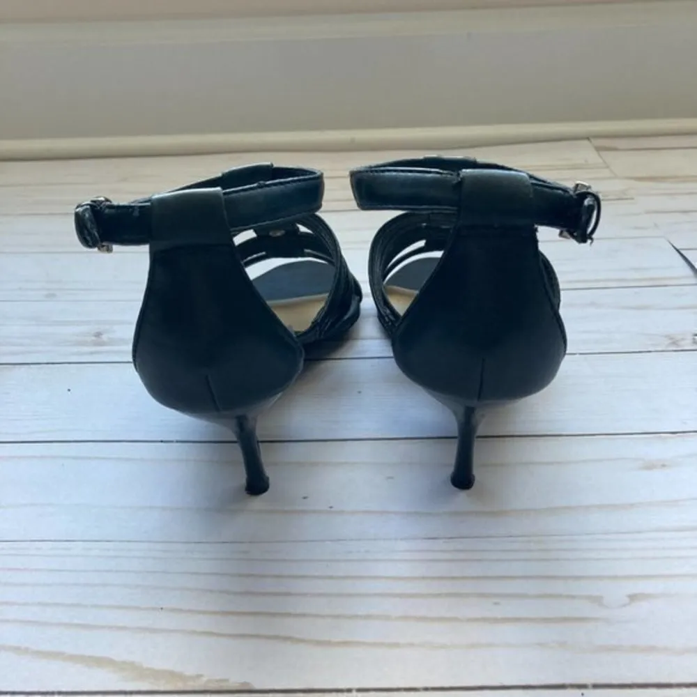 Unisa Black Strappy Dress Heel Sandals Sz 6.5 - Image 3