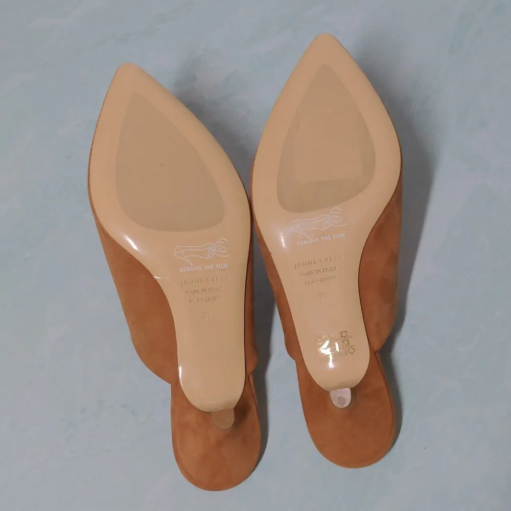 Jenni Kayne Oiled Leather Kitten Heel Mule in Walnut – Size 37 (US 7) – NWOT - Image 9