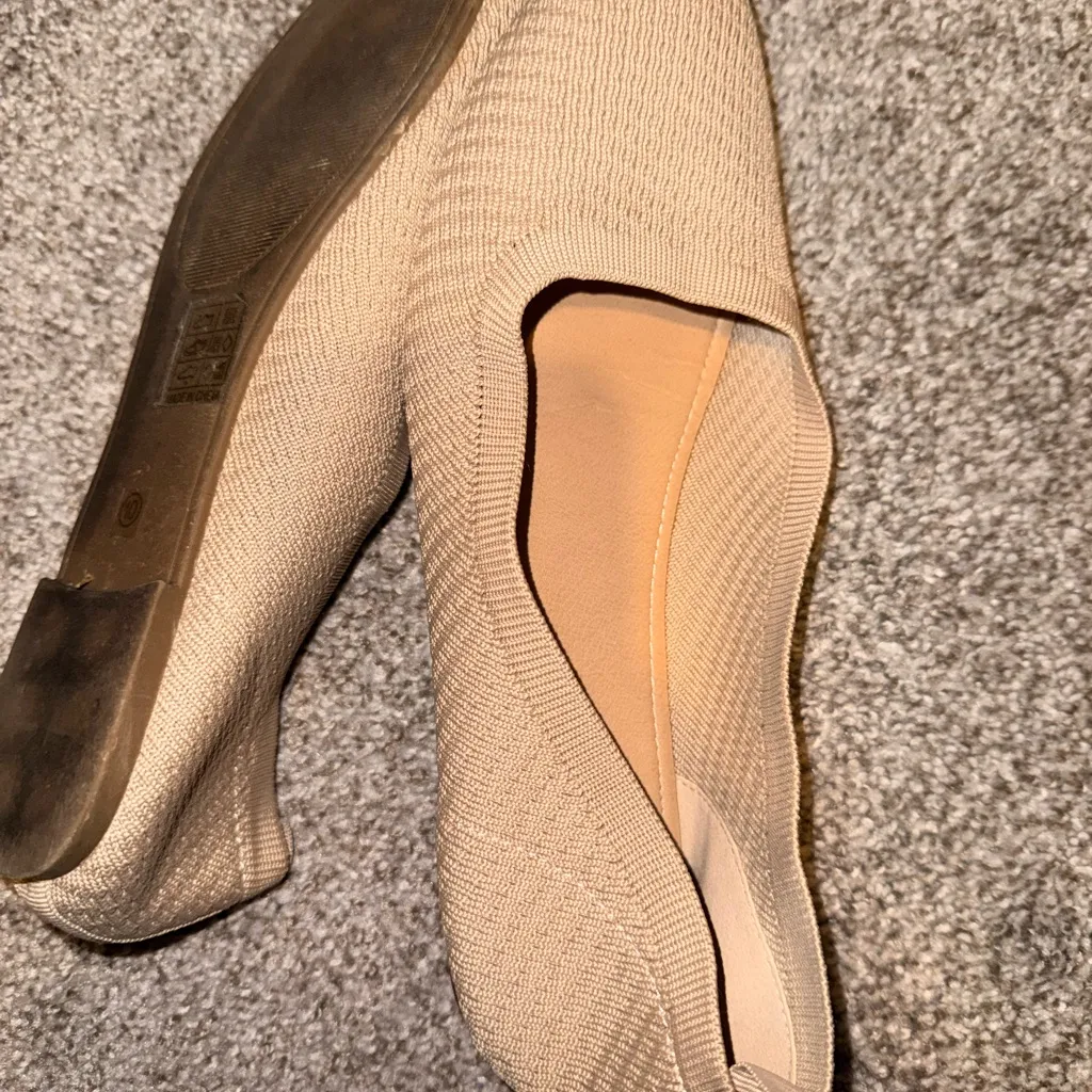 a new day Women's Beige Textured Flats - Image 5